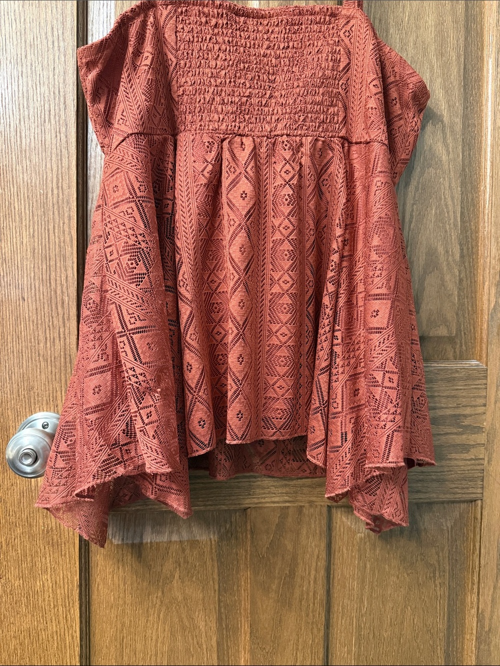 Rust Textured Square-Neck Tank Top - Picture 7 of 7